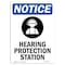 Signmission OSHA Sign, Hearing Protection Station With Symbol, 14in X 10in Rigid Plastic, 10" W, 14" H, Portrait OS-NS-P-1014-V-13433 - alternate 1